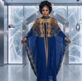 Stunning  Gold Embellished Boubou/Kaftan / Abaya in Navy Blue, White and Black